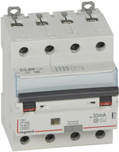 Автомат дифференциального тока АВДТ Legrand DX3 4п 25А 300мА 6,0кА C тип AC картинка